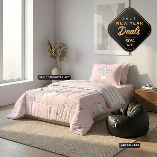 New Year Essentials Combo – Kids Bedding & Bean Bag Bundle 17