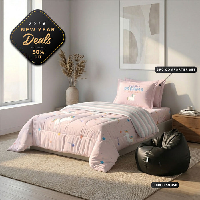 New Year Essentials Combo – Kids Bedding & Bean Bag Bundle 17