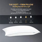 Beverly Side Sleeper Ultra Soft Cotton Pillow with Gray Cord for Ultimate Support 50x75cm 1200grams