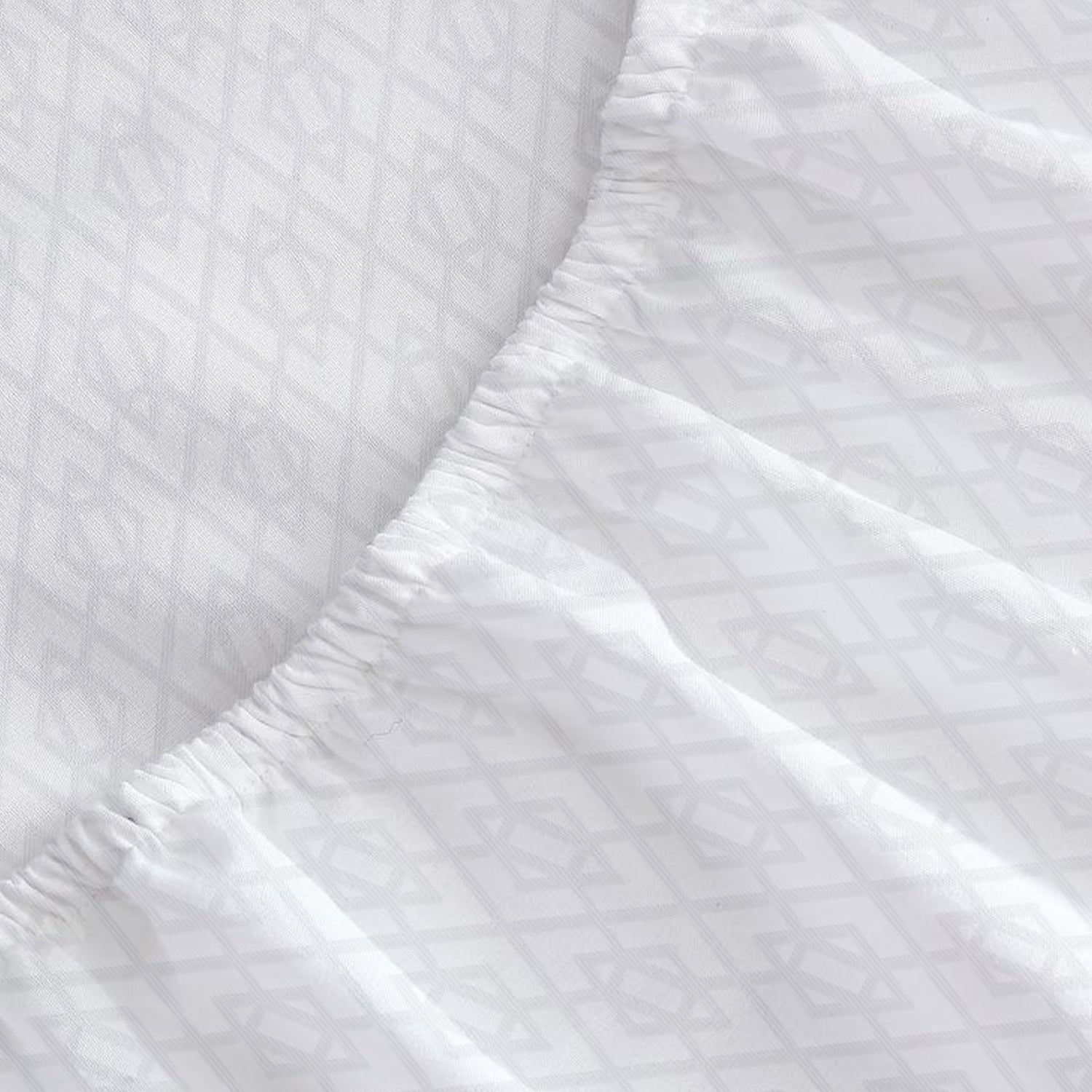 Egyptian Cotton Dobby 3PC Fitted Sheet 180X200+30CM Geometric