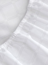 Egyptian Cotton Dobby 3PC Fitted Sheet 200X200+30CM Grid