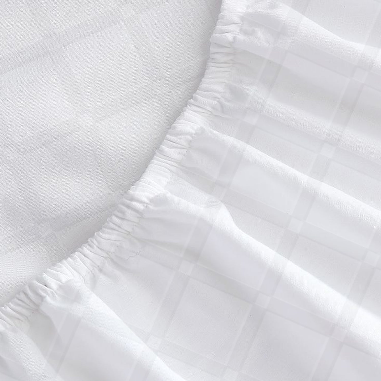 Egyptian Cotton Dobby 3PC Fitted Sheet 180X200+30CM Grid