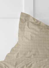 Egyptian Cotton Dobby 3PC Fitted Sheet 200X200+30CM Tiled Beige