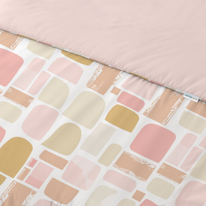 Back to School Comfort Combo - 6PC Kids Duvet Cover Set 160x220 with Pillows - Warm Blocks