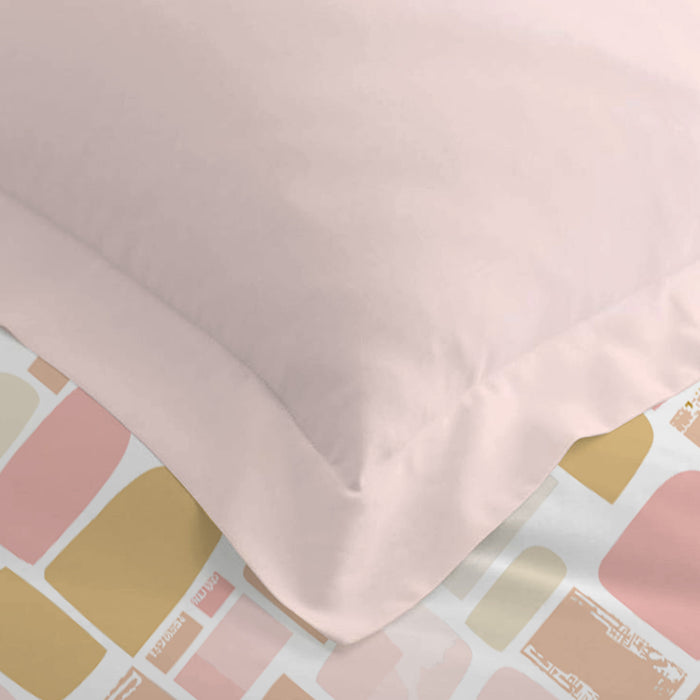 Back to School Comfort Combo - 6PC Kids Duvet Cover Set 160x220 with Pillows - Warm Blocks