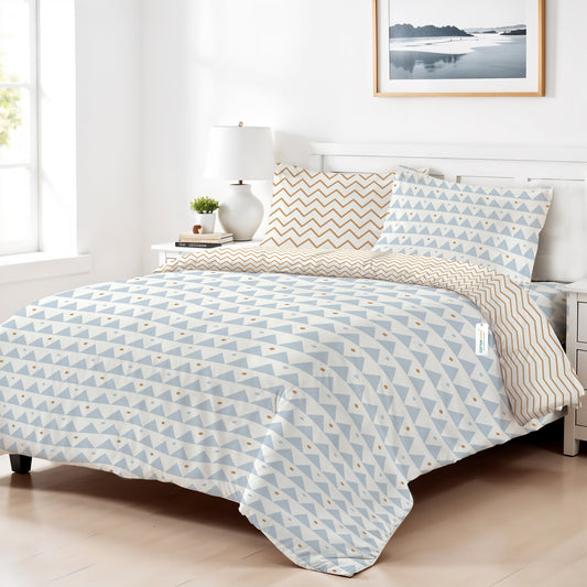 4PC Kids Duvet Cover Set – 160x220 Amber Dawn Design 100% Premium Cotton