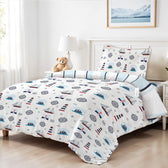 3PC Kids Duvet Cover Set – 135x220 Little Sailors Design 100% Premium Cotton