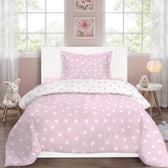 3PC Kids Duvet Cover Set – 135x220 Pastel Starlight Design 100% Premium Cotton