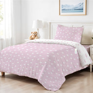 3PC Kids Duvet Cover Set – 135x220 Pastel Starlight Design 100% Premium Cotton