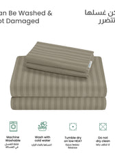 6 Piece Duvet Cover Set 220x240cm Supersoft Grey