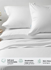 6 Piece Duvet Cover Set 240x260cm Supersoft White