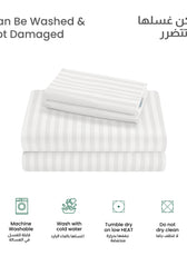 6 Piece Duvet Cover Set 240x260cm Supersoft White