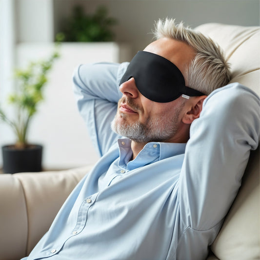 Adjustable 3D Sleep Mask – Ultra Soft, Light-Blocking Eye Cover for Travel & Relaxation