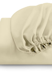 Super Soft Double Size Fitted sheet 120x200+25 cm Beige with Deep Pockets - Cotton Home