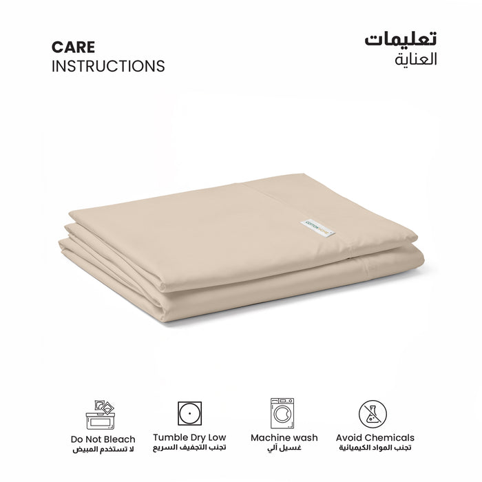 Flat Sheet Super Soft Super King 240x260cm-Dk Beige
