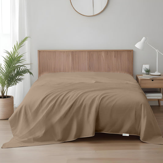 Flat Sheet Super Soft King 220x240cm-Golden