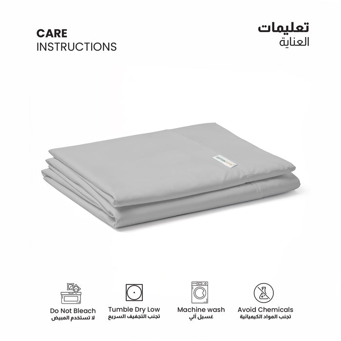 Flat Sheet Super Soft Queen 200x220cm-Grey