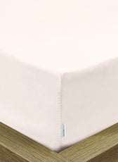 Super Soft Twin Size Fitted sheet 160x200+30 CM Ivory with Deep Pockets - Cotton Home