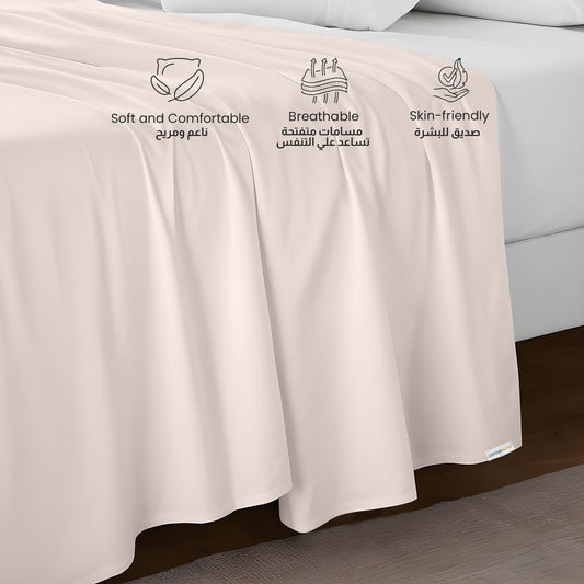 Flat Sheet Super Soft King 220x240cm-Ivory