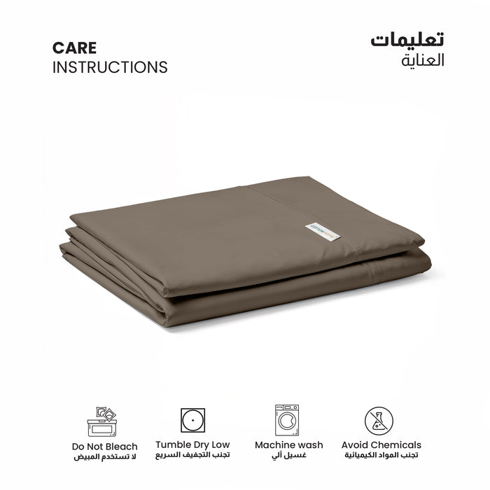 Flat Sheet Soft Single 160x220cm-Khaki