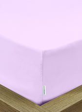 Super Soft Fitted Sheet 90x200+20 CM Light Purple with Deep Pockets - Cotton Home