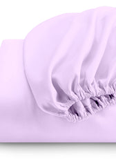 Super Soft Fitted Sheet 90x200+20 CM Light Purple with Deep Pockets - Cotton Home