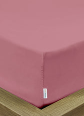 Super Soft Twin Size Fitted sheet 160x200+30 CM Mauve with Deep Pockets - Cotton Home