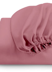 Super Soft Twin Size Fitted sheet 160x200+30 CM Mauve with Deep Pockets - Cotton Home