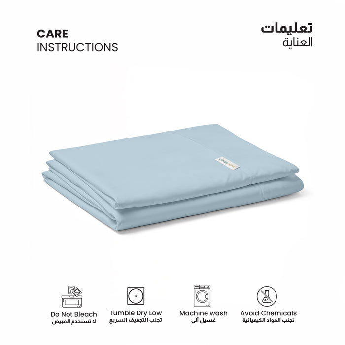 Flat Sheet Super Soft King 220x240cm-Metalic Blue