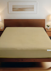 Super Soft Twin Size Fitted sheet 160x200+30 CM Mustard with Deep Pockets - Cotton Home