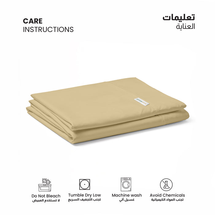 Flat Sheet Super Soft King 220x240cm-Mustard