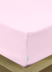 Super Soft Single Fitted Sheet 90x200+20 CM Pink with Deep Pockets - Cotton Home