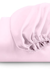 Super Soft Twin Size Fitted sheet 160x200+30 CM Pink with Deep Pockets - Cotton Home