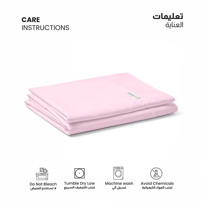 Flat Sheet Soft Single 160x220cm-Pink