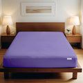 Super Soft Single Fitted Sheet 90x200+20 CM Purple with Deep Pockets