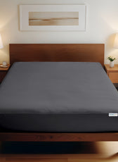 Super Soft Queen Size Fitted Sheet 180x200+30 CM Ash Grey with Deep Pockets - Cotton Home