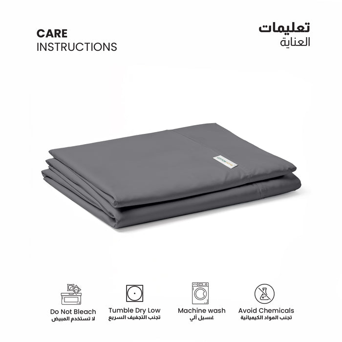 Flat Sheet Soft Single 160x220cm-Silver