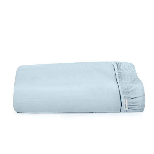 Premium Quality Super Soft Sky Blue Fitted sheet 120x200+25 cm with Deep Pockets