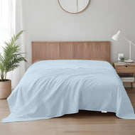 Flat Sheet Super Soft King 220x240cm-Sky Blue
