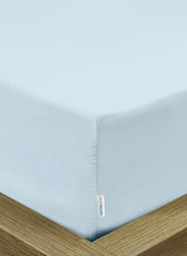 Super Soft Single Fitted Sheet 90x200+20 CM Sky Blue with Deep Pockets - Cotton Home