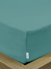 Super Soft Single Fitted Sheet 90x200+20 CM Teal with Deep Pockets - Cotton Home