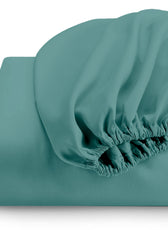Super Soft Single Fitted Sheet 90x200+20 CM Teal with Deep Pockets - Cotton Home