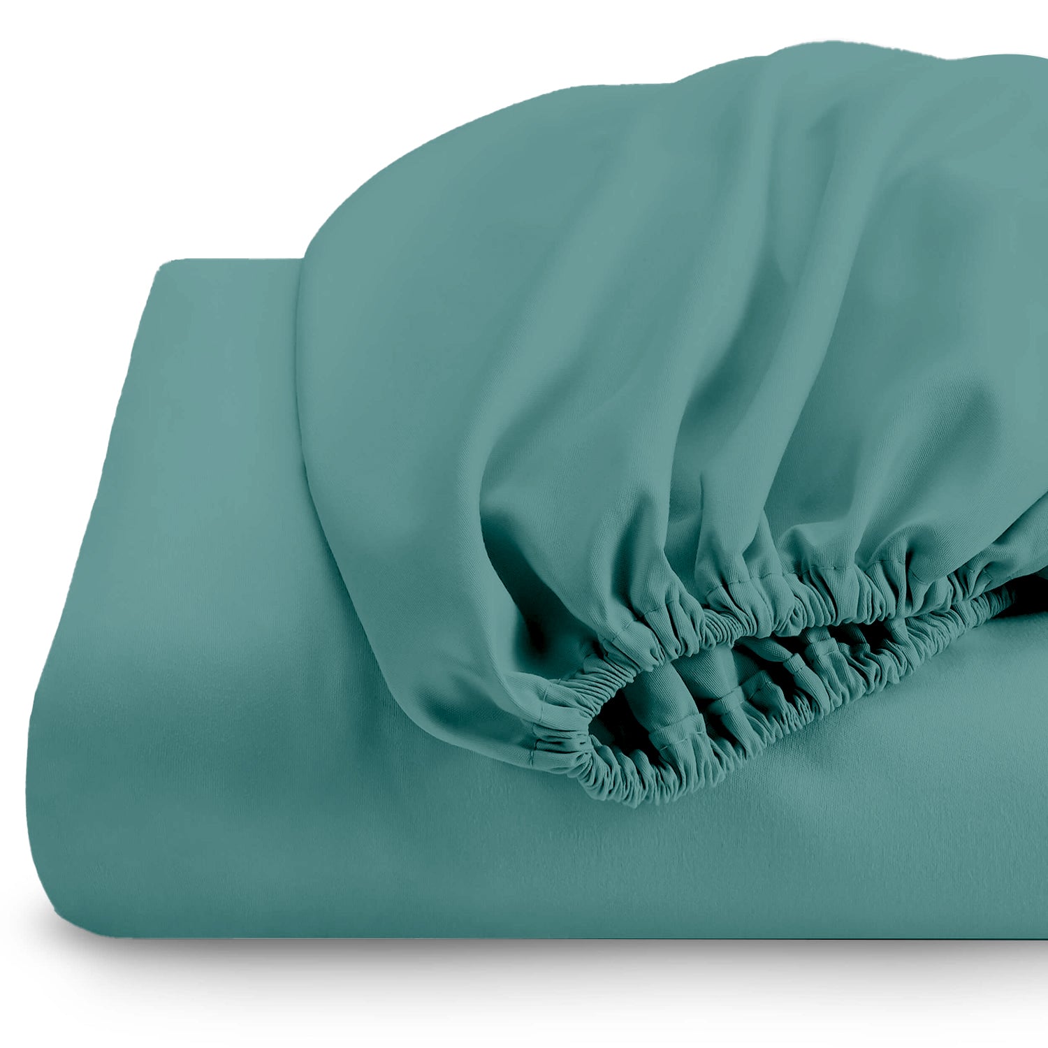 Super Soft Twin Size Fitted sheet 160x200+30 CM Teal with Deep Pockets