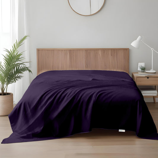 Flat Sheet Soft Single 160x220cm-Violet