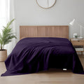 Flat Sheet Super Soft Super King 240x260cm-Dk Purple