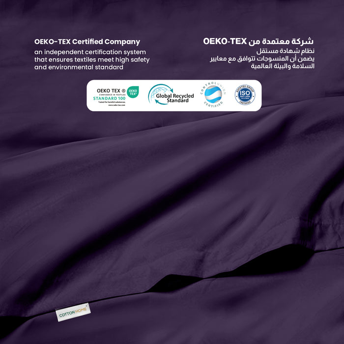 Flat Sheet Super Soft King 220x240cm-Dk Purple