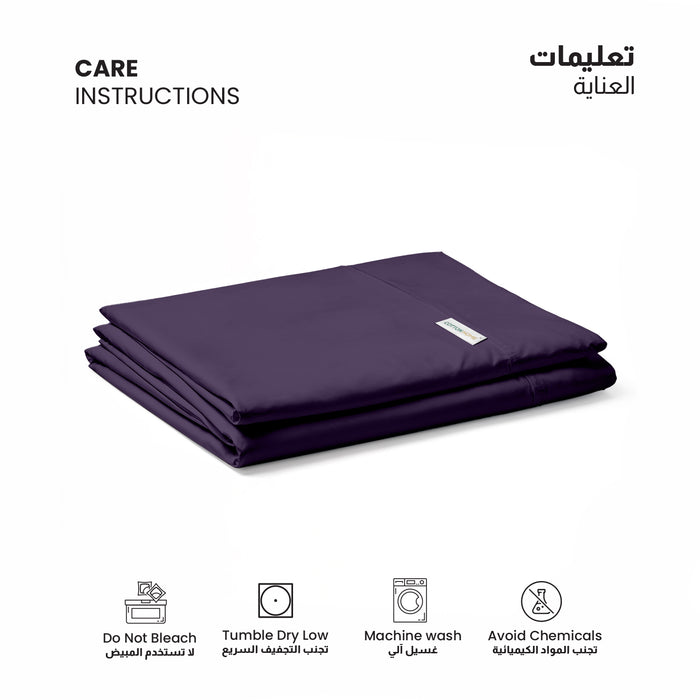 Flat Sheet Soft Single 160x220cm-Violet