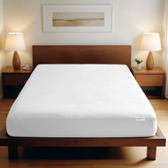 Super Soft King Size Fitted Sheet 200x200+30cm White with Deep Pockets