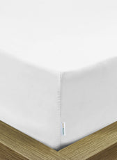 Super Soft Double Size  Fitted sheet 120x200+25 cm White with Deep Pockets - Cotton Home