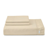 100% Cotton Fitted Sheet 160X200+30CM - Cotton Home - Sateen Beige